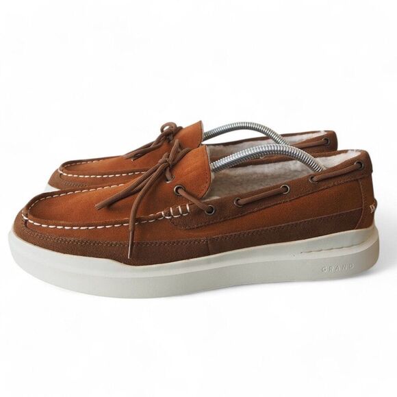 Cole Haan GrandPro Rally Shearling Slip-on Suede Moccasin Brown C34586 Men\'s 11M main image 11